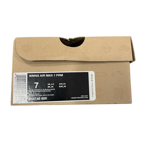 Wmns Air Max 1 Premium 'Hyper Red' - Picture 5 of 5